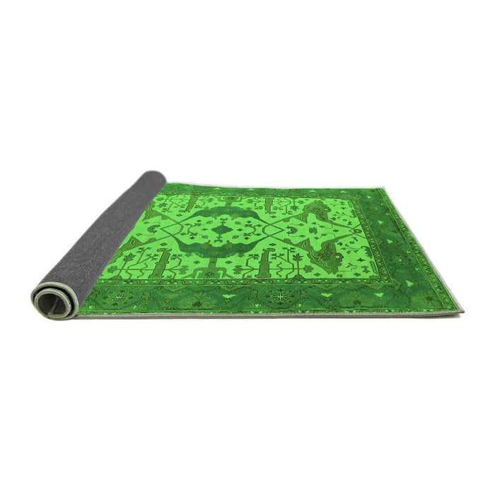 Sideview of Oriental Green Industrial Rug, urb1640grn