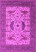 Machine Washable Oriental Pink Industrial Rug, wshurb1640pnk