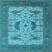 Square Oriental Light Blue Industrial Rug, urb1640lblu