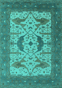 Oriental Turquoise Industrial Rug, urb1640turq