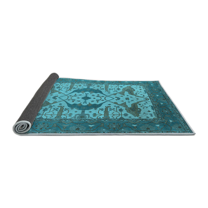 Sideview of Oriental Light Blue Industrial Rug, urb1640lblu