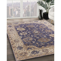 Mid-Century Modern Purple Oriental Rug, urb1641