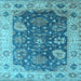 Square Oriental Light Blue Industrial Rug, urb1641lblu