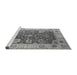 Sideview of Machine Washable Oriental Gray Industrial Rug, wshurb1641gry