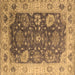 Square Oriental Brown Industrial Rug, urb1641brn