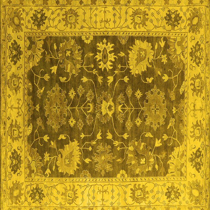 Square Oriental Yellow Industrial Rug, urb1641yw