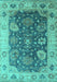 Oriental Turquoise Industrial Rug, urb1641turq