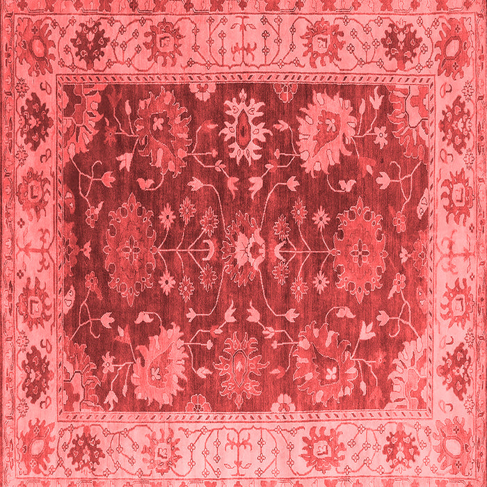 Machine Washable Oriental Red Industrial Rug, wshurb1641red