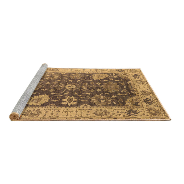 Sideview of Machine Washable Oriental Brown Industrial Rug, wshurb1641brn