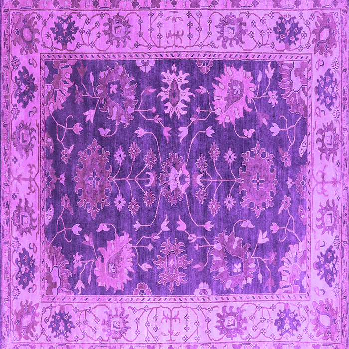 Square Machine Washable Oriental Purple Industrial Area Rugs, wshurb1641pur