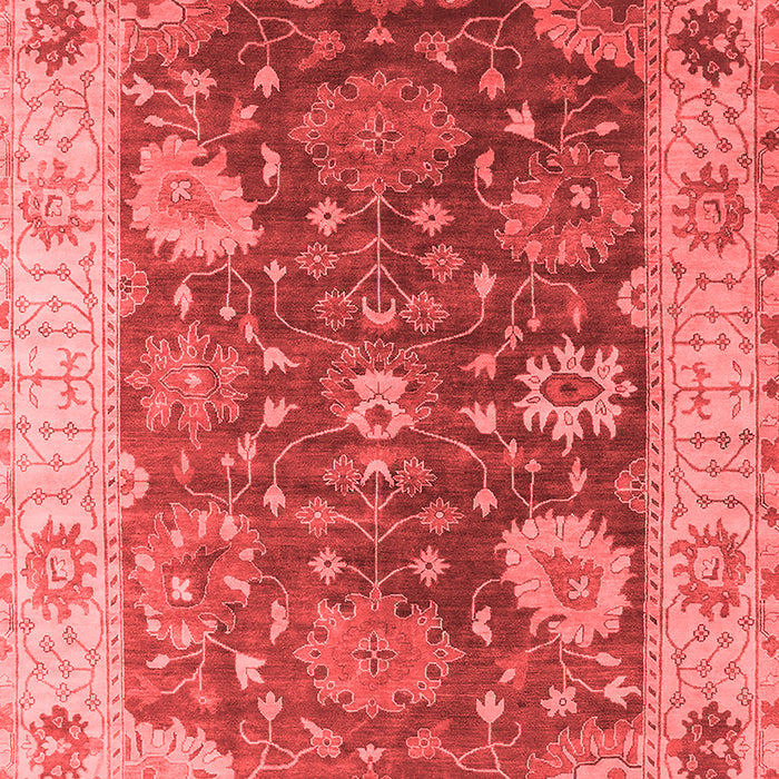 Machine Washable Oriental Red Industrial Rug, wshurb1641red
