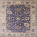 Square Mid-Century Modern Purple Oriental Rug, urb1641