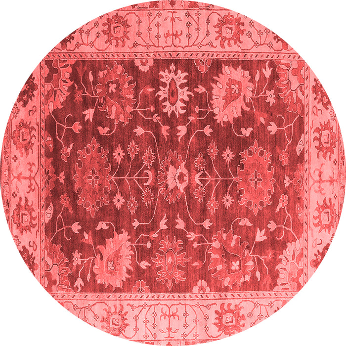 Machine Washable Oriental Red Industrial Rug, wshurb1641red