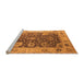 Sideview of Machine Washable Oriental Orange Industrial Area Rugs, wshurb1641org