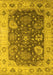 Oriental Yellow Industrial Rug, urb1641yw