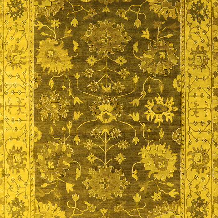 Oriental Yellow Industrial Rug, urb1641yw