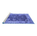 Sideview of Machine Washable Oriental Blue Industrial Rug, wshurb1641blu