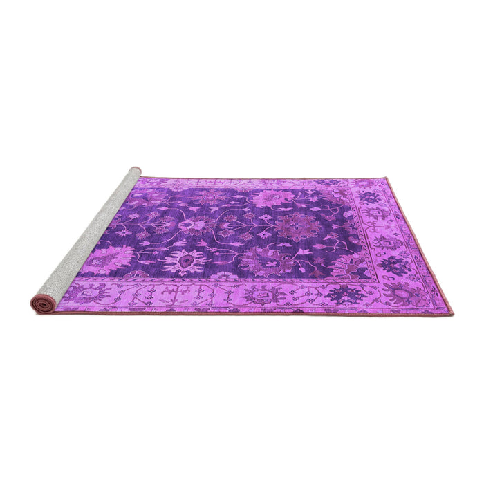 Sideview of Machine Washable Oriental Purple Industrial Area Rugs, wshurb1641pur