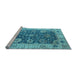 Sideview of Machine Washable Oriental Light Blue Industrial Rug, wshurb1641lblu