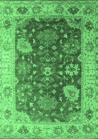 Oriental Emerald Green Industrial Rug, urb1641emgrn