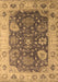 Machine Washable Oriental Brown Industrial Rug, wshurb1641brn