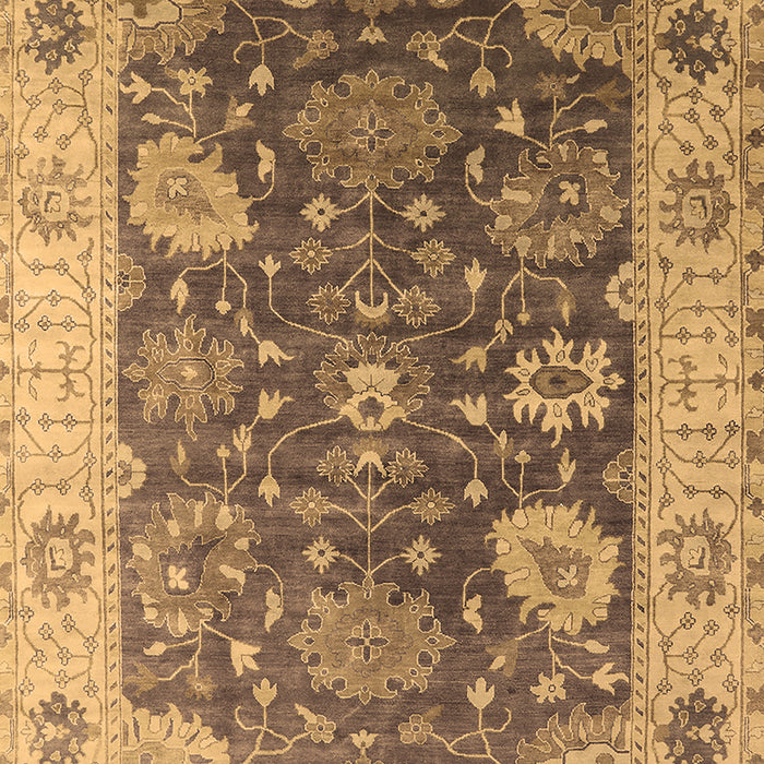 Machine Washable Oriental Brown Industrial Rug, wshurb1641brn