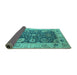 Sideview of Oriental Turquoise Industrial Rug, urb1641turq