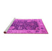 Sideview of Machine Washable Oriental Pink Industrial Rug, wshurb1641pnk