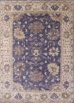 Machine Washable Industrial Modern Viola Purple Rug, wshurb1641