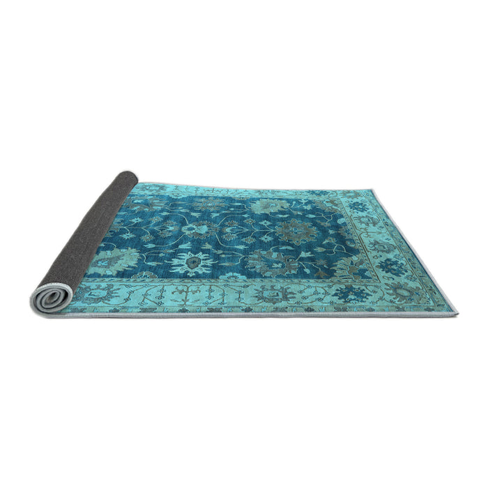 Sideview of Oriental Light Blue Industrial Rug, urb1641lblu