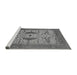 Sideview of Machine Washable Oriental Gray Industrial Rug, wshurb1642gry