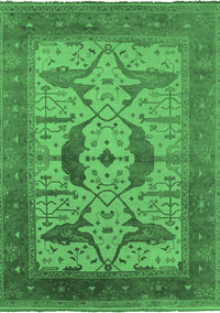 Oriental Emerald Green Industrial Rug, urb1642emgrn