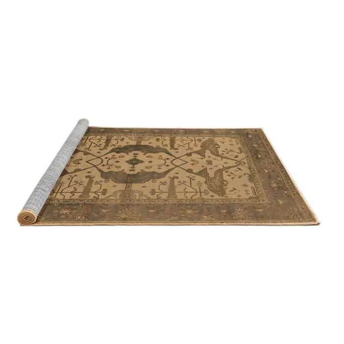 Sideview of Machine Washable Oriental Brown Industrial Rug, wshurb1642brn