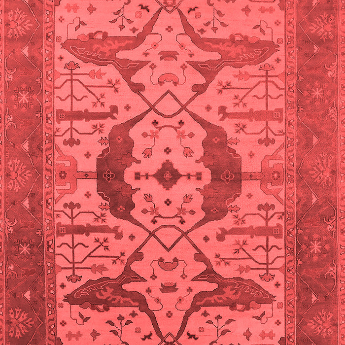 Machine Washable Oriental Red Industrial Rug, wshurb1642red