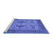 Sideview of Machine Washable Oriental Blue Industrial Rug, wshurb1642blu