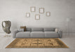 Machine Washable Oriental Brown Industrial Rug in a Living Room,, wshurb1642brn