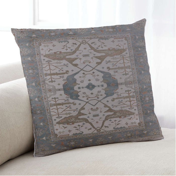 Lifestyle Image of Mid-Century Modern Urban Square Rosy Brown Pink Throw Pillow, 18 inch by 18 inch, pwurb1642