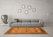 Machine Washable Oriental Orange Industrial Area Rugs in a Living Room, wshurb1642org