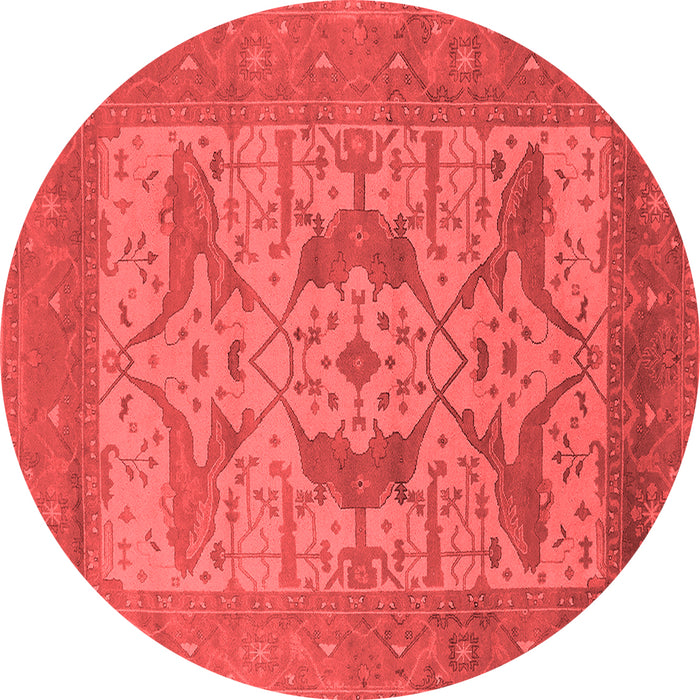 Machine Washable Oriental Red Industrial Rug, wshurb1643red