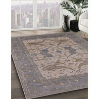 Mid-Century Modern Sandstone Brown Oriental Rug, urb1643