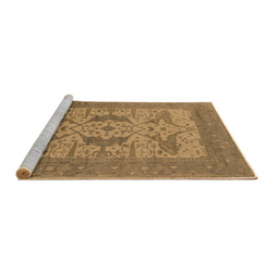 Sideview of Machine Washable Oriental Brown Industrial Rug, wshurb1643brn