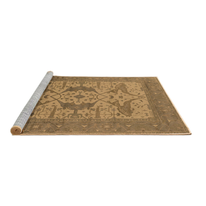 Sideview of Machine Washable Oriental Brown Industrial Rug, wshurb1643brn