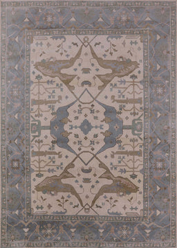 Mid-Century Modern Sandstone Brown Oriental Rug, urb1643