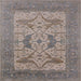 Square Mid-Century Modern Sandstone Brown Oriental Rug, urb1643