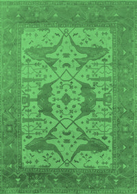 Oriental Emerald Green Industrial Rug, urb1643emgrn