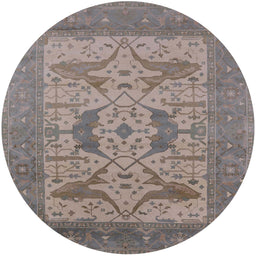 Round Machine Washable Industrial Modern Sandstone Brown Rug, wshurb1643