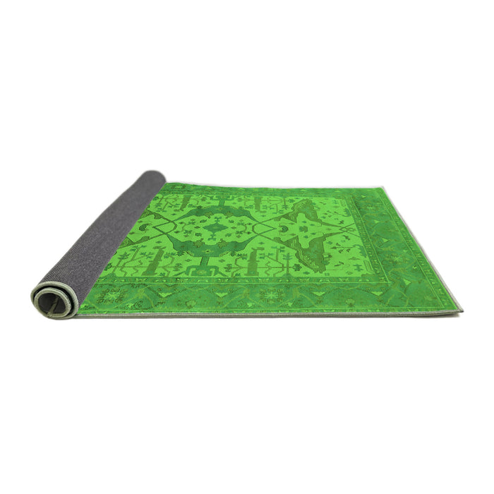 Sideview of Oriental Green Industrial Rug, urb1643grn