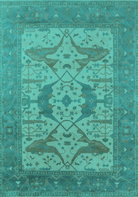 Oriental Turquoise Industrial Rug, urb1643turq