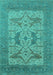 Oriental Turquoise Industrial Rug, urb1643turq