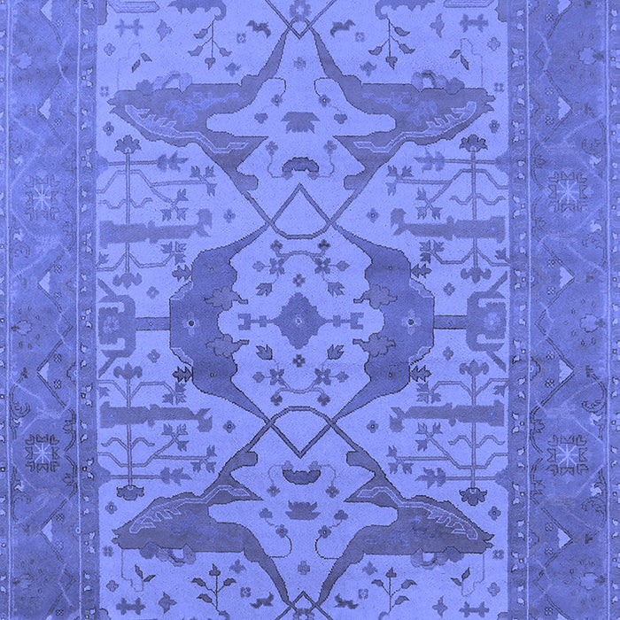 Machine Washable Oriental Blue Industrial Rug, wshurb1643blu